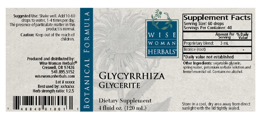 Wise Woman Herbals Glycyrrhiza Glycerite/licorice