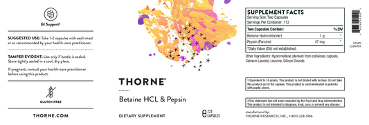 Thorne Betaine HCL & Pepsin