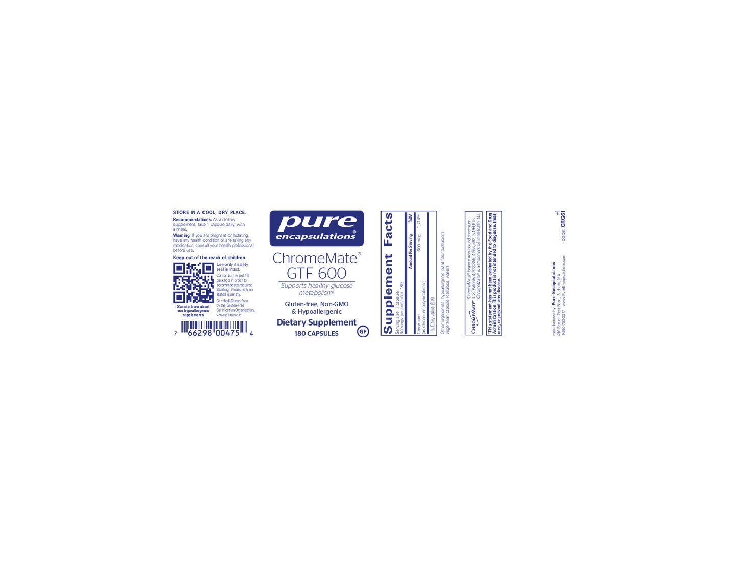 Pure Encapsulations ChromeMate GTF 600