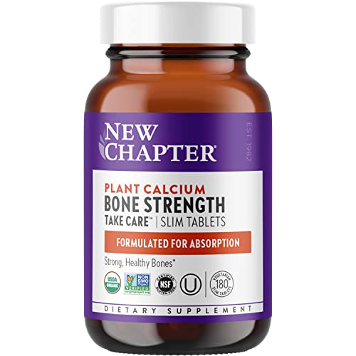 New Chapter Calcium Supplement Vitamin D3+K2 + Magnesium 180 Slim Tablets