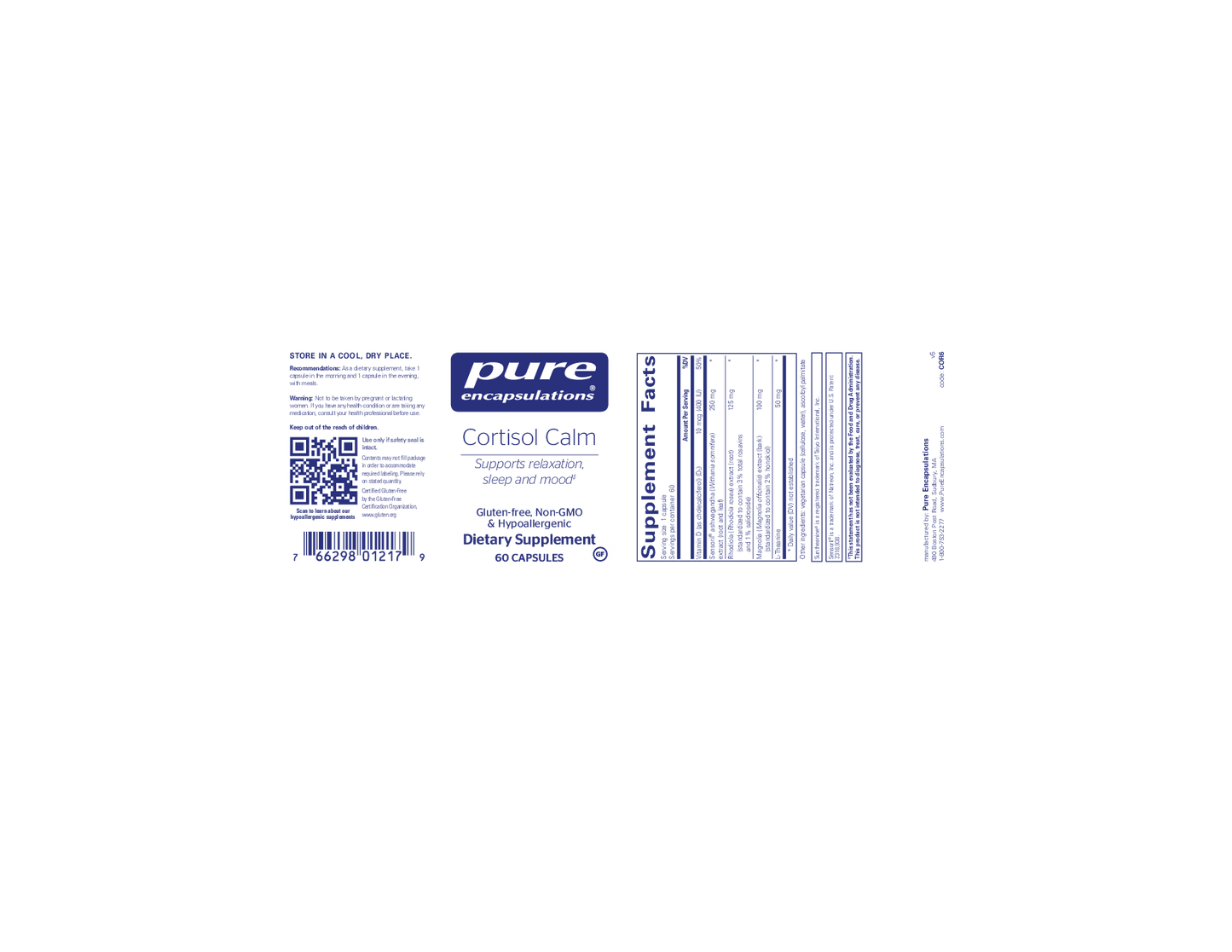 Pure Encapsulations Cortisol Calm