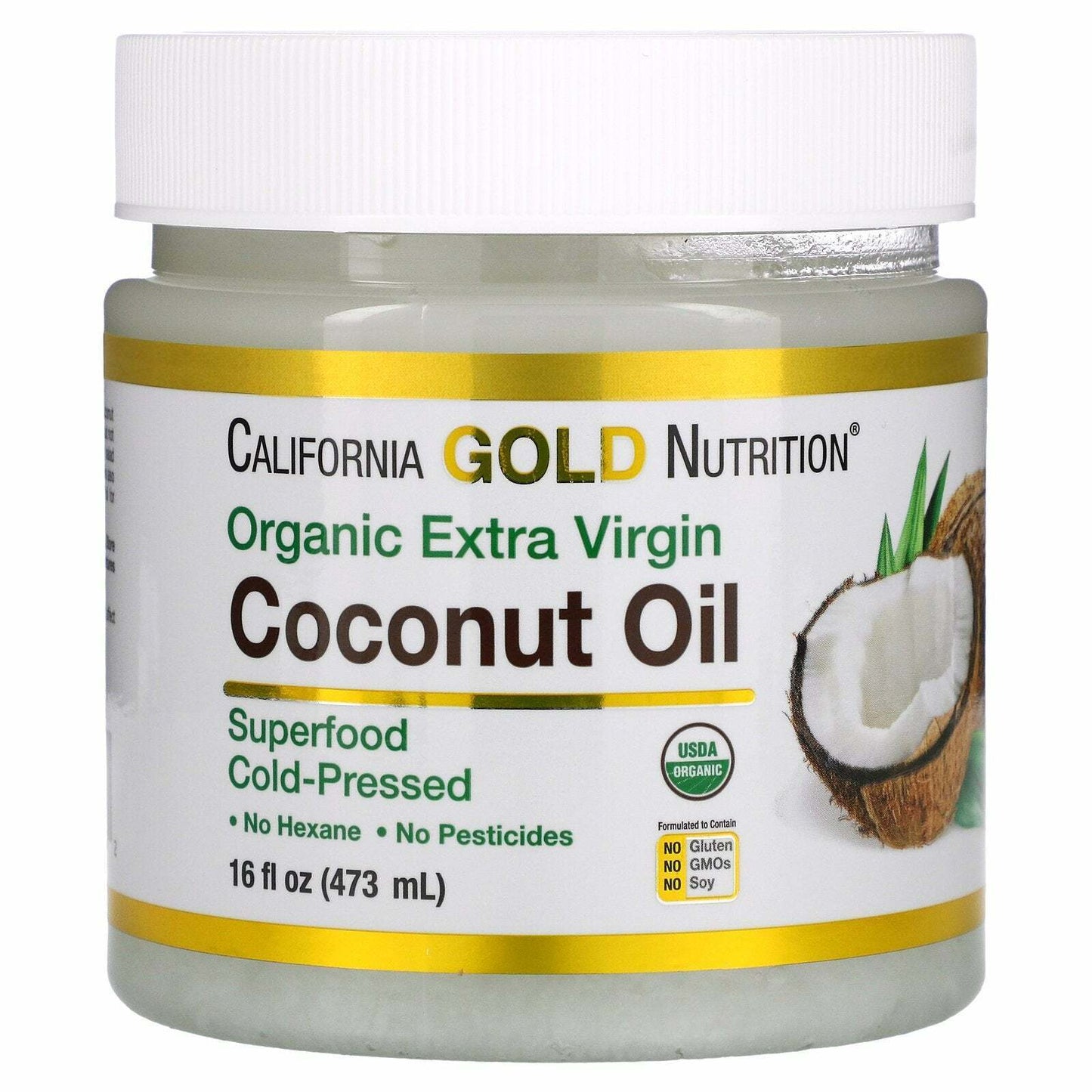 California Gold Nutrition Cold Pressed Organic Extra Virgin Olive Oil 16floz NEW