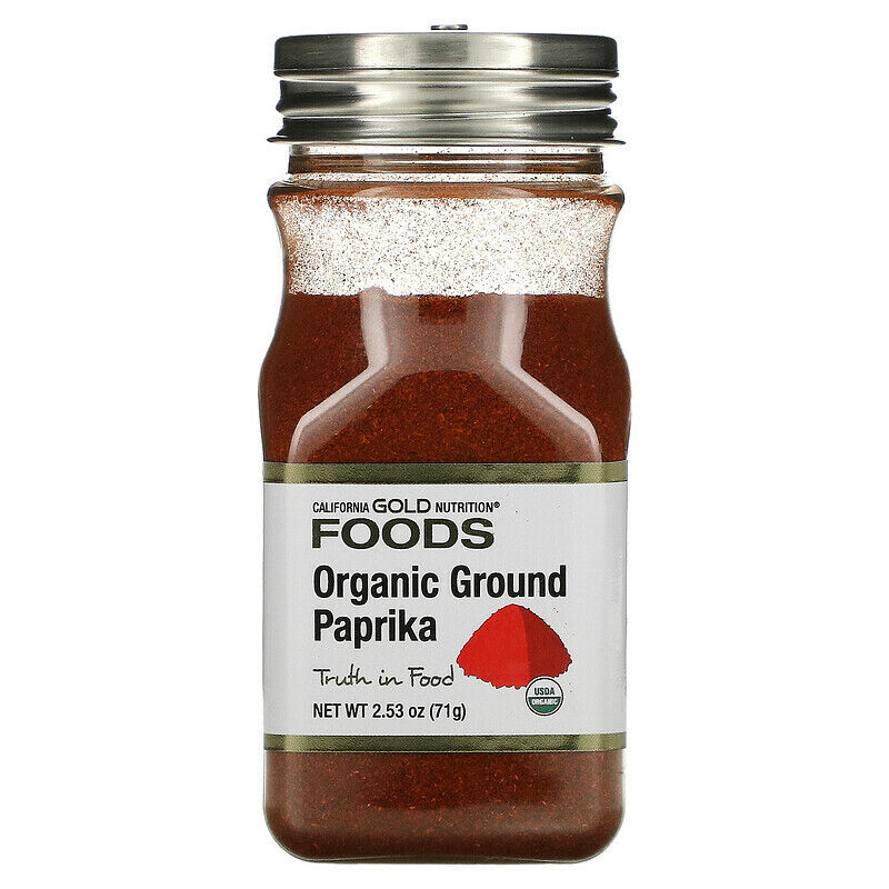 California Gold Nutrition Organic Ground Paprika Spice non GMO USDA 2.53 oz NEW