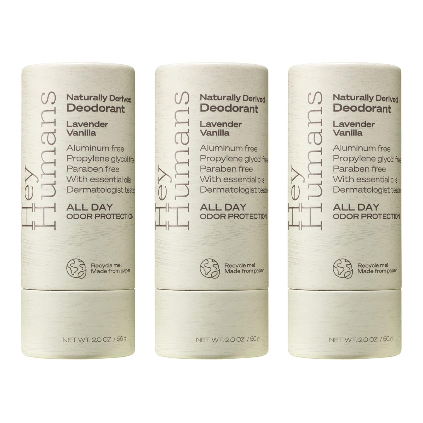 Hey Humans Natural Deodorant Lavender Vanilla - 2oz (Pack of 3)