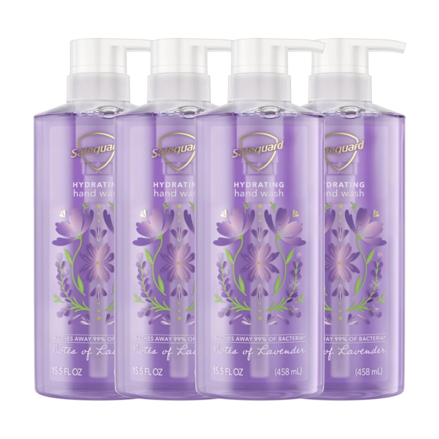 Safeguard Hand Wash Lavender, 15.5 oz (Pack of 4)
