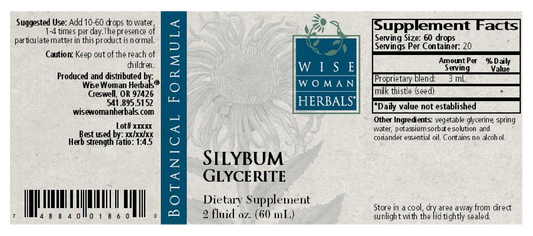 Wise Woman Herbals Silybum Glycerite/milk thistle