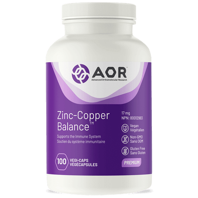 AOR Zinc-Copper Balance 17mg 100 Vegi-Caps