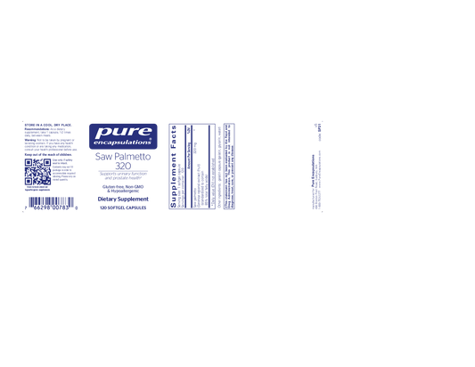 Pure Encapsulations Saw Palmetto 320