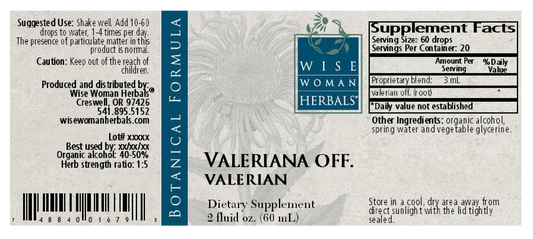 Wise Woman Herbals Valeriana/valerian