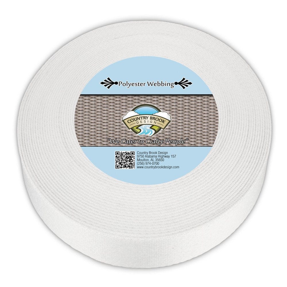 Country Brook Design® 1 Inch Printable Heat Set Polyester Webbing, 20 Yards