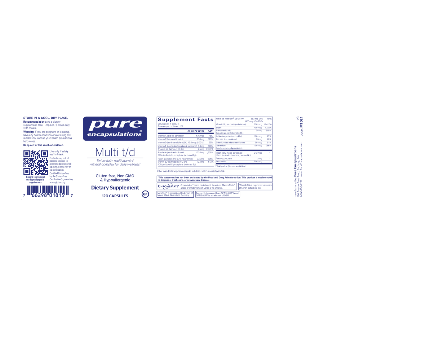 Pure Encapsulations Multi T/D