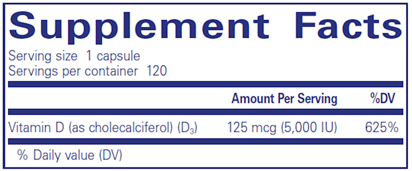 Pure Encapsulations Vitamin D3 5000 IU