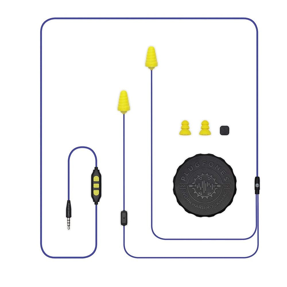New Plugfones PGP-UY Guardian plus Wired Earphone, Blue/Yellow