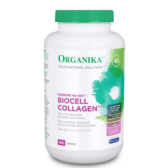 Organika Biocell Collagen Supreme HA 300 500mg 180 Capsules