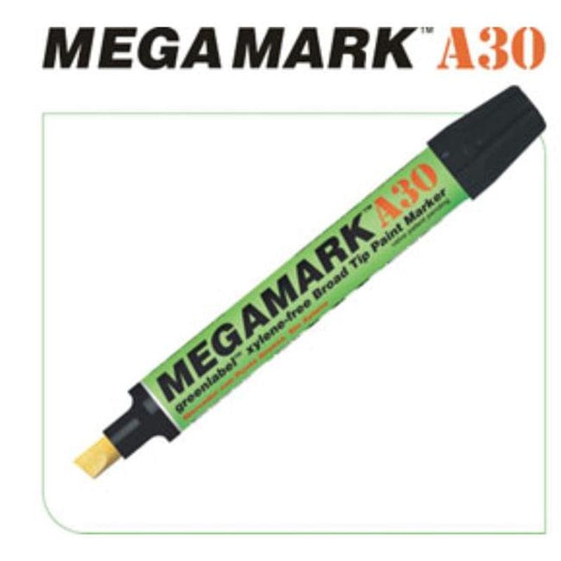 U-Mark UMK-BON10705 Megamark Broad Tip Marker A30, White