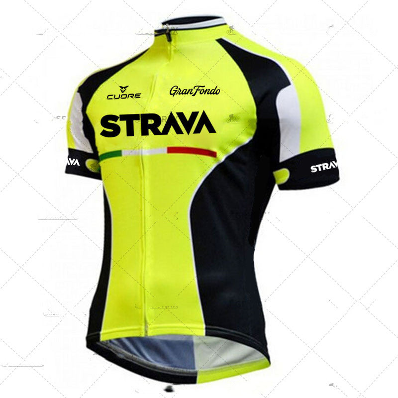 Cross-border Team Version Summer Cycling Jersey Men's Stretch High Neck Short-sleeved Shirt NW Outdoor Road Cycling Jersey - Blue Force Sports