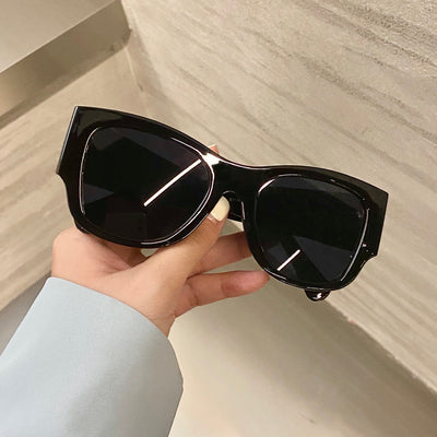 European And American Retro Big Frame Black Super Sunglasses Women - Blue Force Sports