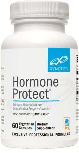 XYMOGEN Hormone Protect - Estrogen Metabolism + Estrogen Detox Support Formula - DIM (Diindolylmethane) with TrueBroc Glucoraphanin from Broccoli Extract (60 Capsules)