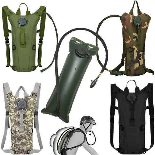3L Water Bladder Bag Hydration Backpack Pack Hiking Camping Cycling Outdoor US