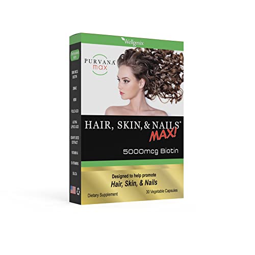 Wellgenix Purvana Max Hair, Skin, and Nails Vitamin 30 Capsules