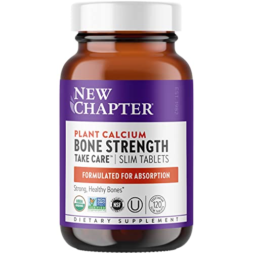 New Chapter Calcium Supplement Vitamin D3+K2 + Magnesium 120 Slim Tablets