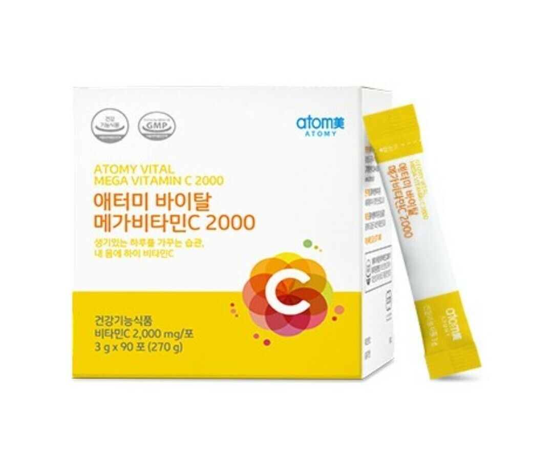 Atomy Vital Mega Vitamin C 2000 Immune Boost Fruit Healthy 90 x 3g Sachets NEW