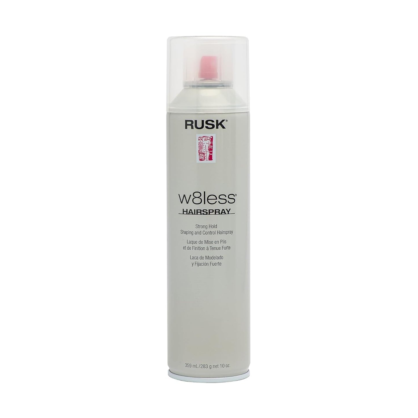 RUSK Designer Collection W8less Strong Hold Shaping and Control Hairspray, Provides Natural, Long-Lasting, Touchable Support, Texture and Maximum Shine, 10 Oz (Pack of 1)