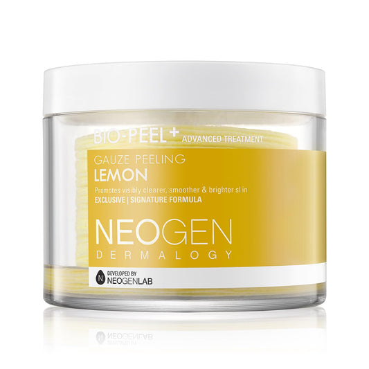 DERMALOGY by NEOGENLAB Bio-Peel Gauze Peeling Pads (Lemon, 30 pads) - Exfoliating & Brightening Peeling Pad with PHA & Lemon & Lemongrass - Korean Skin Care