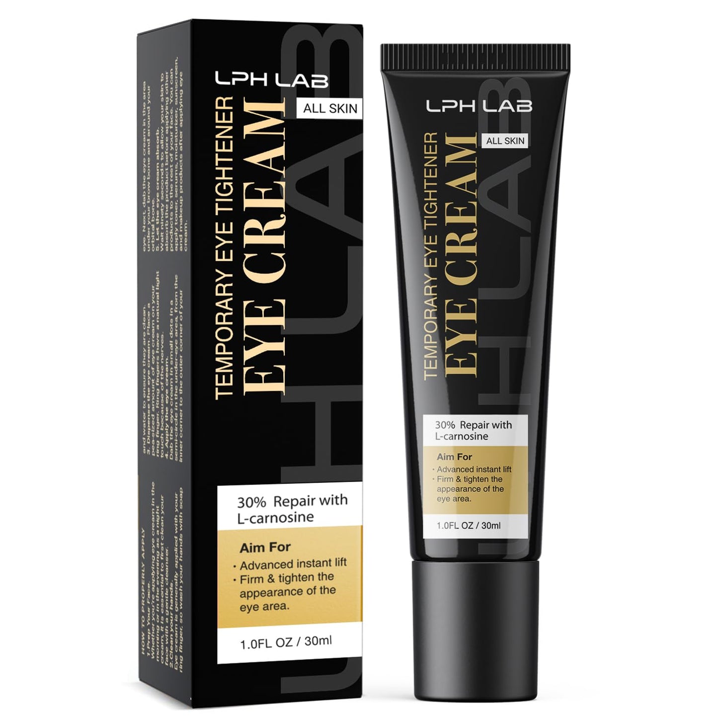 LPH LAB Temporary Eye Tightener Eye Cream for Under-Eye Bags, Dark Circles & Puffiness, Anti Aging Fine Lines, Firm That Delicate Skin Under Your Eyes, 30Ml