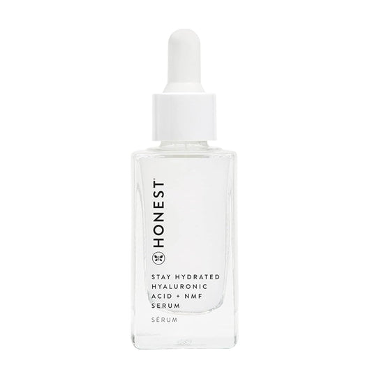 Honest Beauty Stay Hydrated Hyaluronic Acid + NMF Serum | Moisturizes + Reduces Fine Lines | 3 Types of Hyaluronic Acid, NMF, Kiwi Seed Oil | EWG Verified, Vegan + Cruelty Free | 1 fl oz