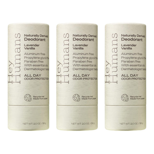 Hey Humans Natural Deodorant Lavender Vanilla - 2oz (Pack of 3)