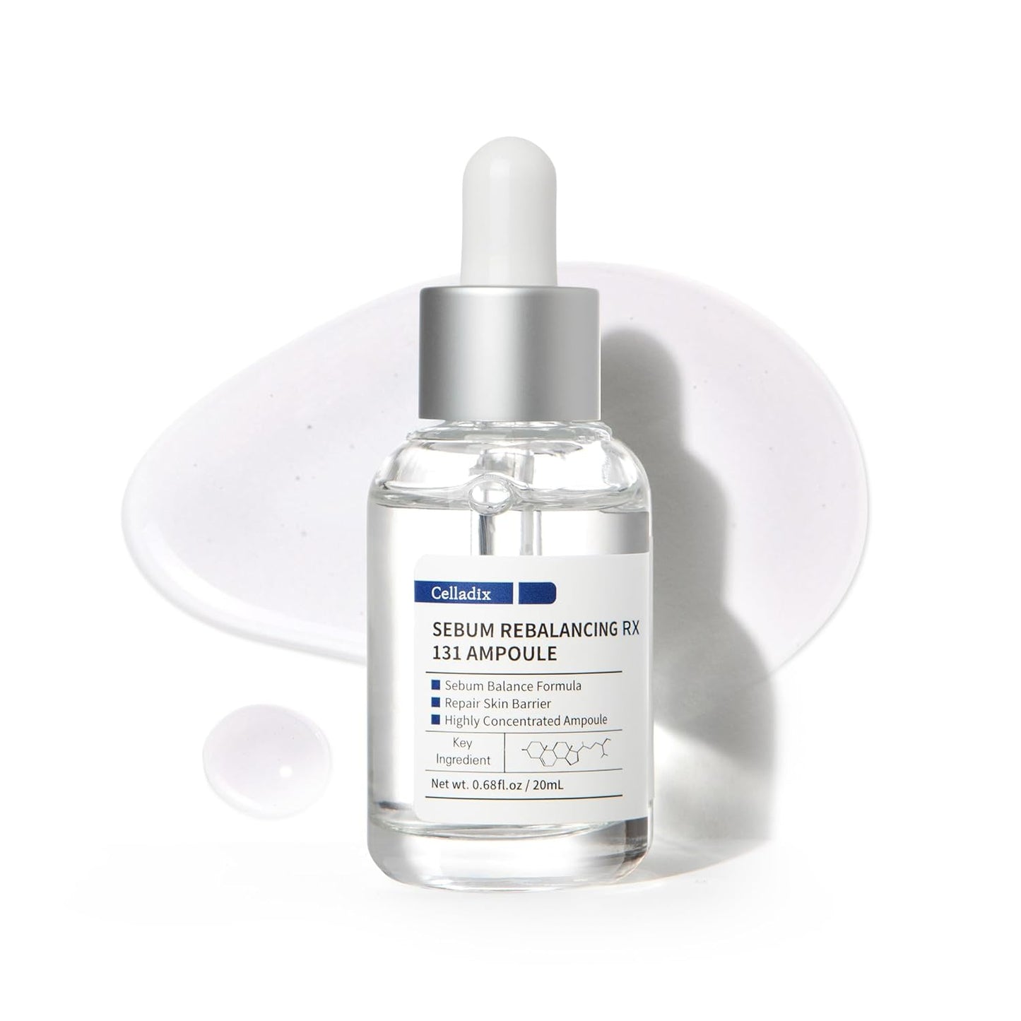 Celladix Sebum Rebalancing Rx 131 Ampoule | Minimize Sebum Serum | Tighten Enlarged Pores | Repair Skin Barrier | Rapid Soothing for Daily Use | Oily & Combination Skin | 0.68 Fl Oz