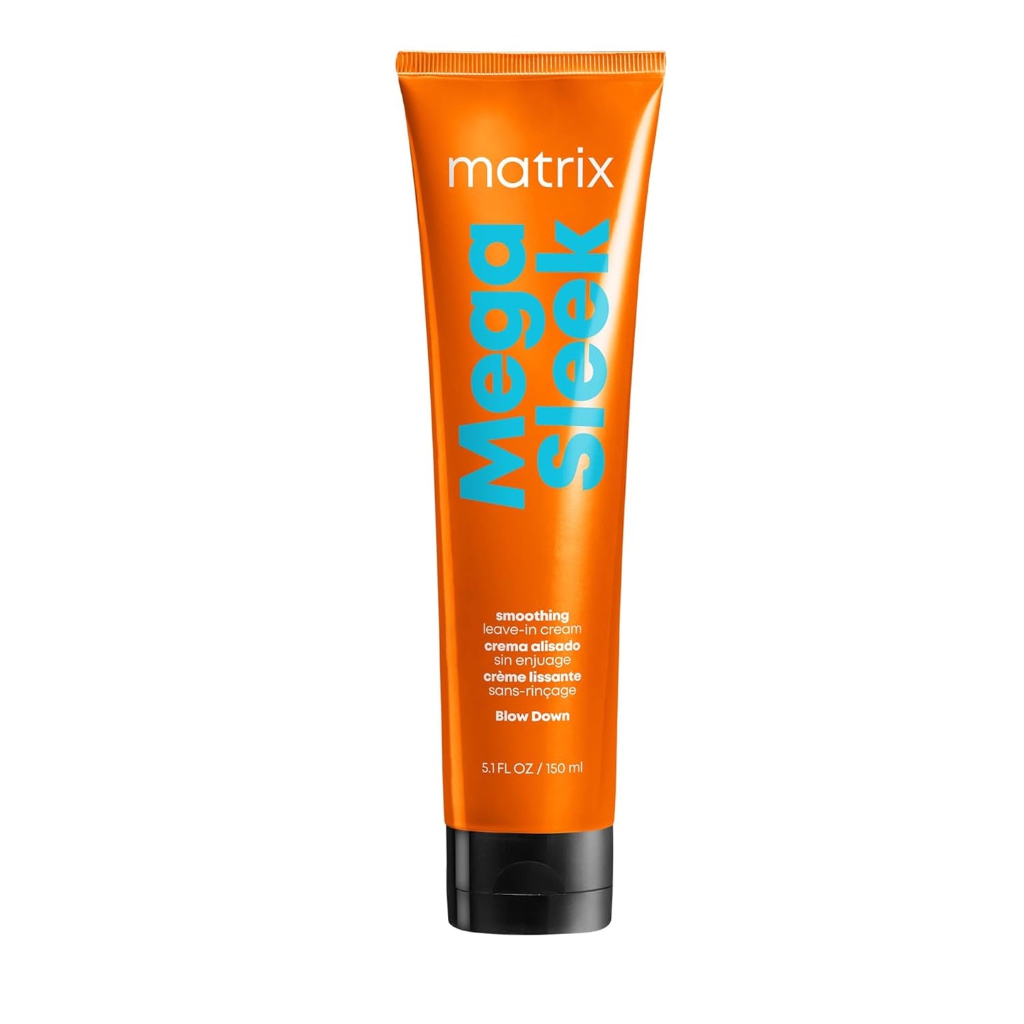 Matrix Mega Sleek Blow Down Smoothing Leave-In Cream | With Shea Butter | For Frizzy Hair | Heat Protectant | Smooths Hair | Salon Styling Cream | Packaging May Vary | 5.1 Fl. Oz.