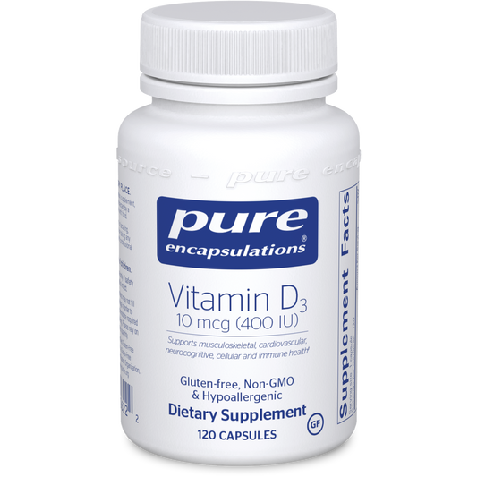 Pure Encapsulations Vitamin D3 400 IU 120 vcaps
