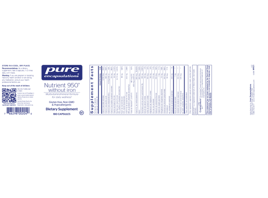 Pure Encapsulations Nutrient 950 w/o Iron