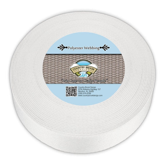 Country Brook Design® 1 Inch Printable Heat Set Polyester Webbing, 20 Yards