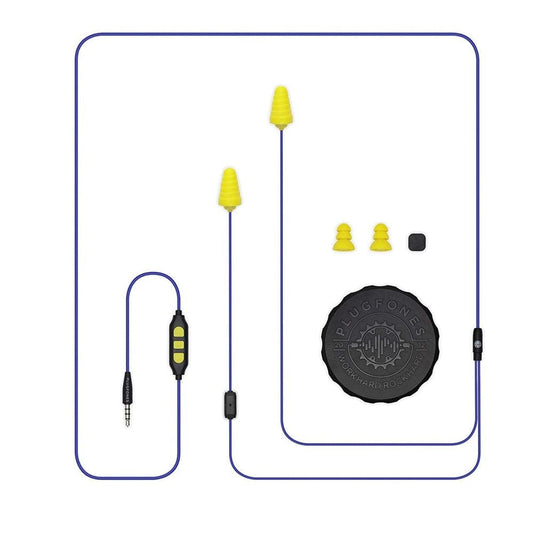 New Plugfones PGP-UY Guardian plus Wired Earphone, Blue/Yellow