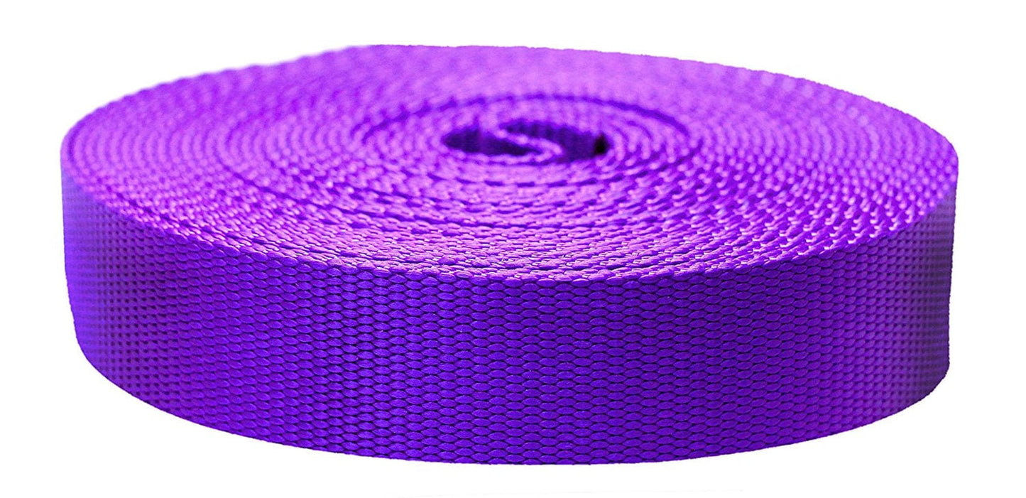 Strapworks 1 Inch X 10 Yard Flat Nylon Webbing Strap, Dark Red